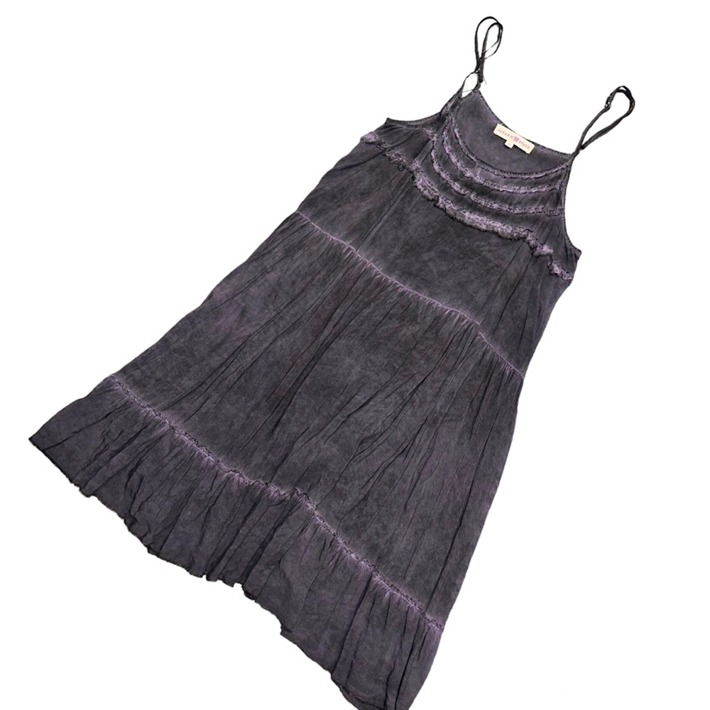 Altar’d State Spaghetti Strap Bohemian Style Dress Swim Cover Up Medium Gray